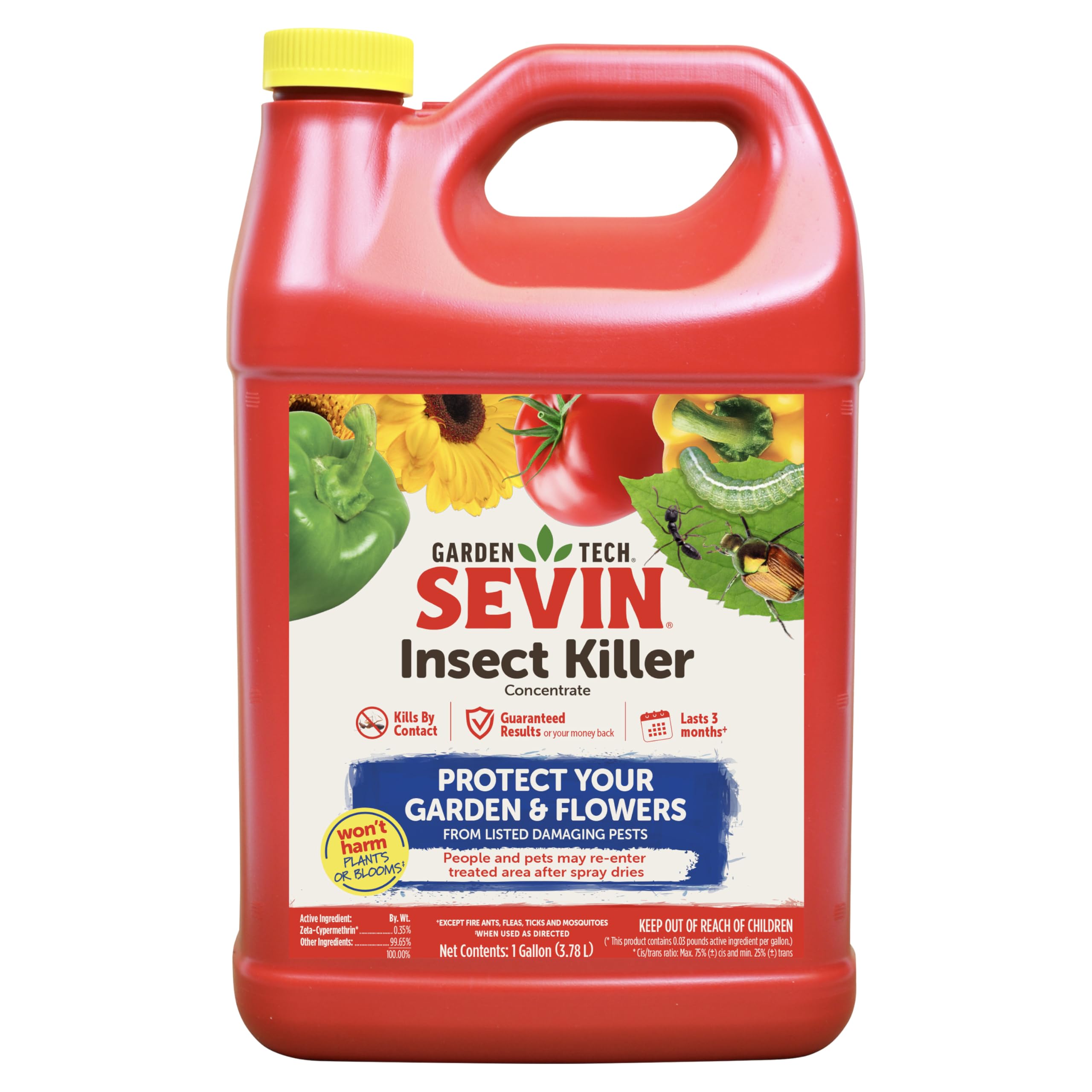 Sevin Concentrate 1-Gallon bottle front view showing ready-to-use garden pest protection