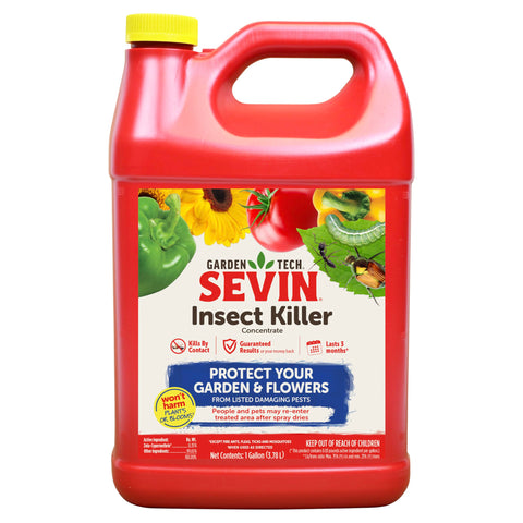 Sevin Concentrate 1-Gallon bottle front view showing ready-to-use garden pest protection