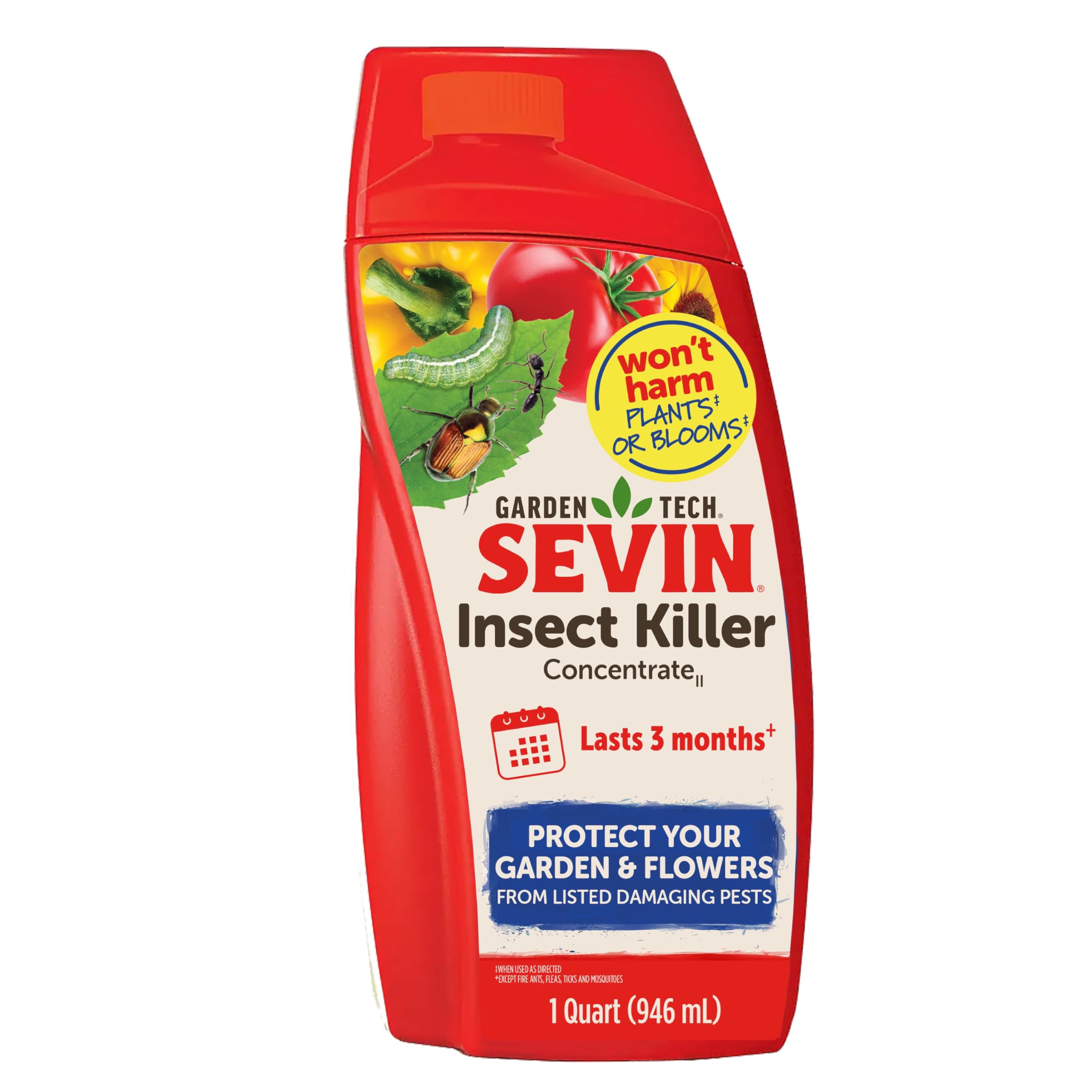 Sevin insect killer concentrate bottle ready to mix for outdoor pest control