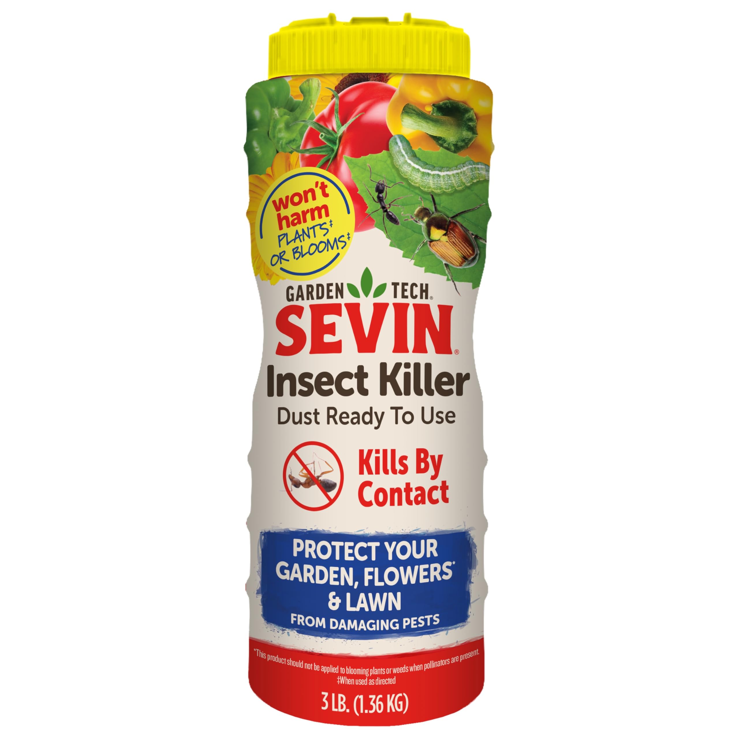 Sevin Insect Killer Dust bottle ready for garden protection