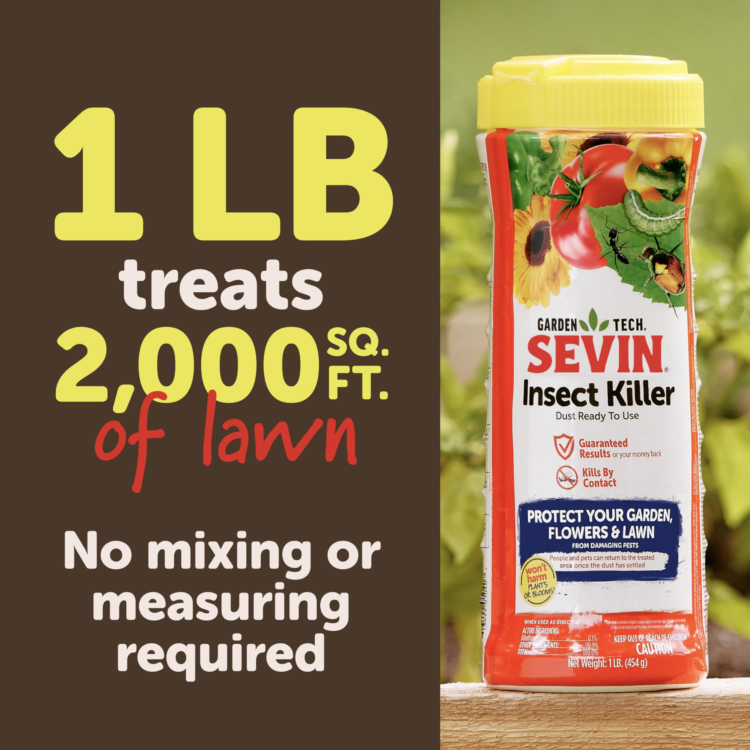 Sevin Insect Killer Dust as outdoor barrier near foundations