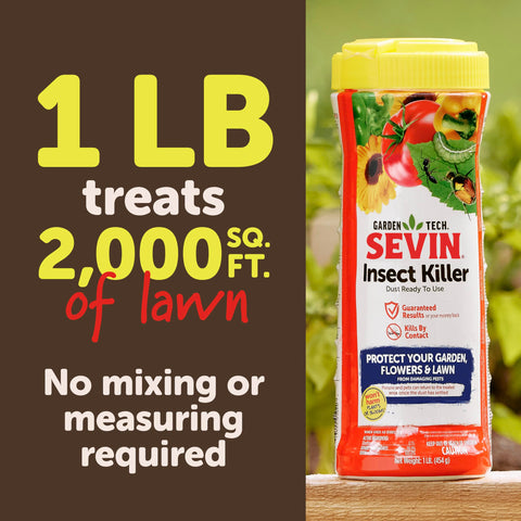 Sevin Insect Killer Dust as outdoor barrier near foundations