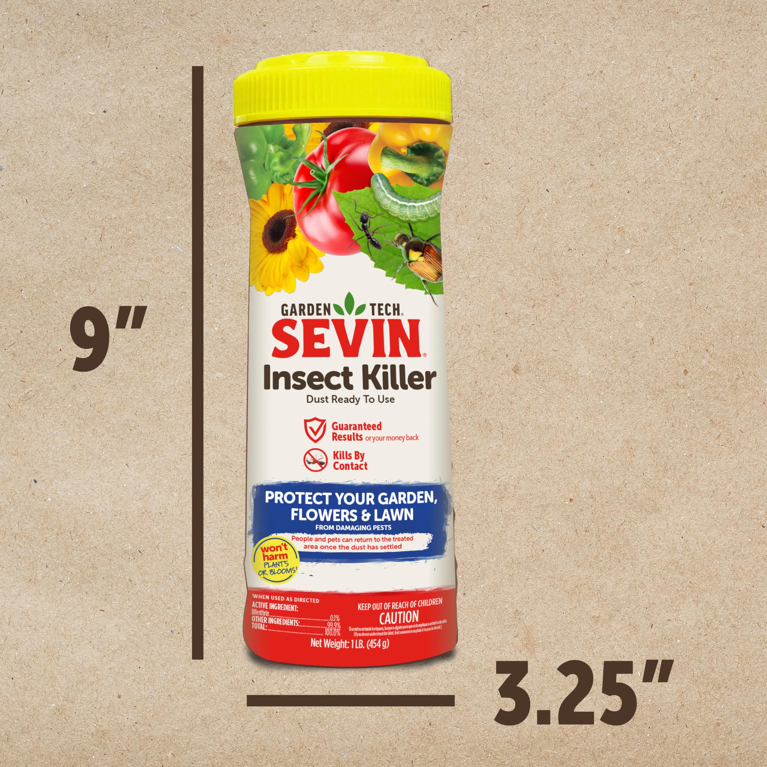 Sevin Insect Killer Dust guarding strawberries and vegetables