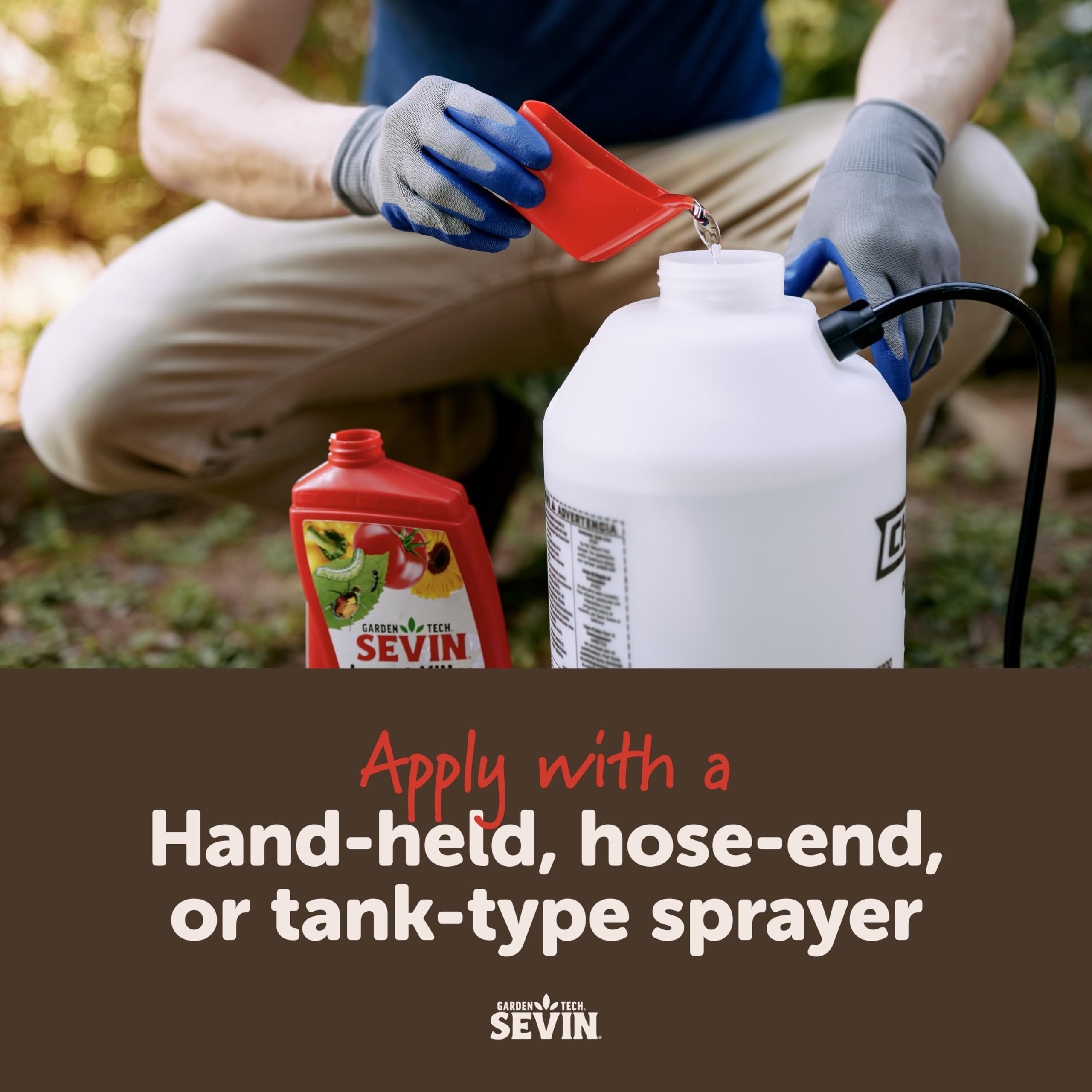 Harvest-ready vegetables after Sevin spray, following label directions