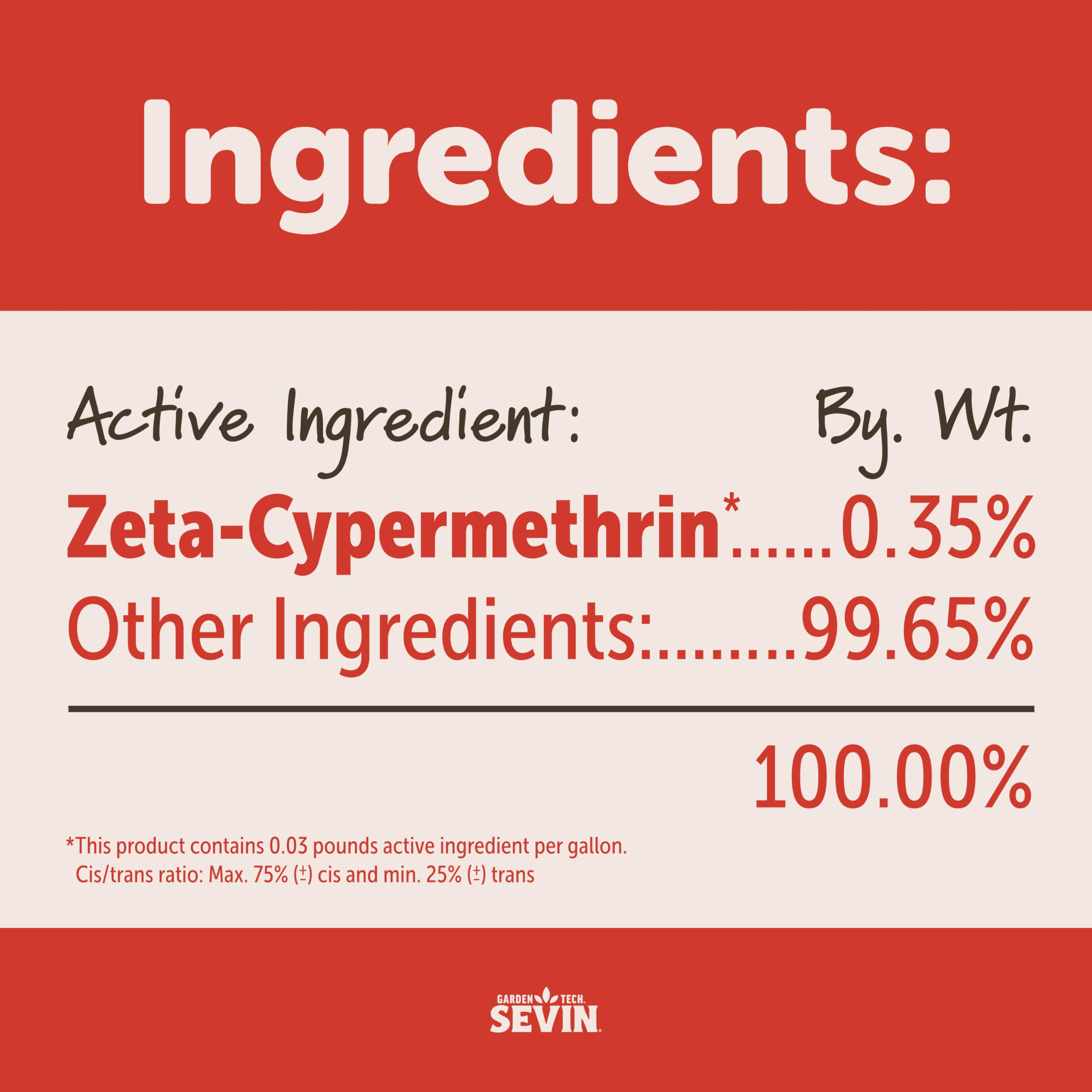 Sevin spray mist on plant leaves during application
