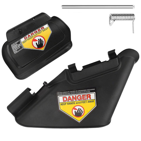 SevnYoko side discharge chute for 21-inch mower keeps clippings moving smoothly.