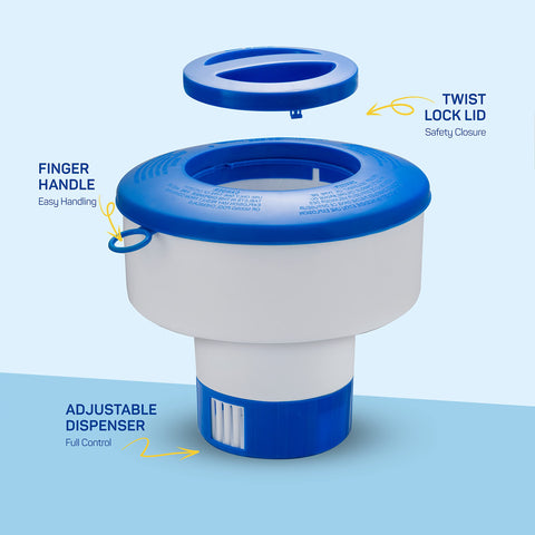 SEWANTA adjustable flow dial enables customizable chlorine release.