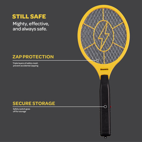 SEWANTA Electric Fly Swatter indoor outdoor – versatile pest control at home, yard, or campsite.