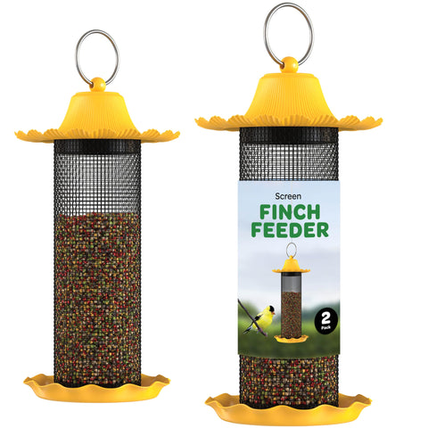 SEWANTA Finch Bird Feeder invites backyard birds like finches and sparrows