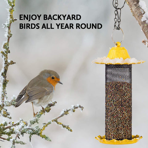 SEWANTA Finch Bird Feeder features drainage holes to keep seeds dry