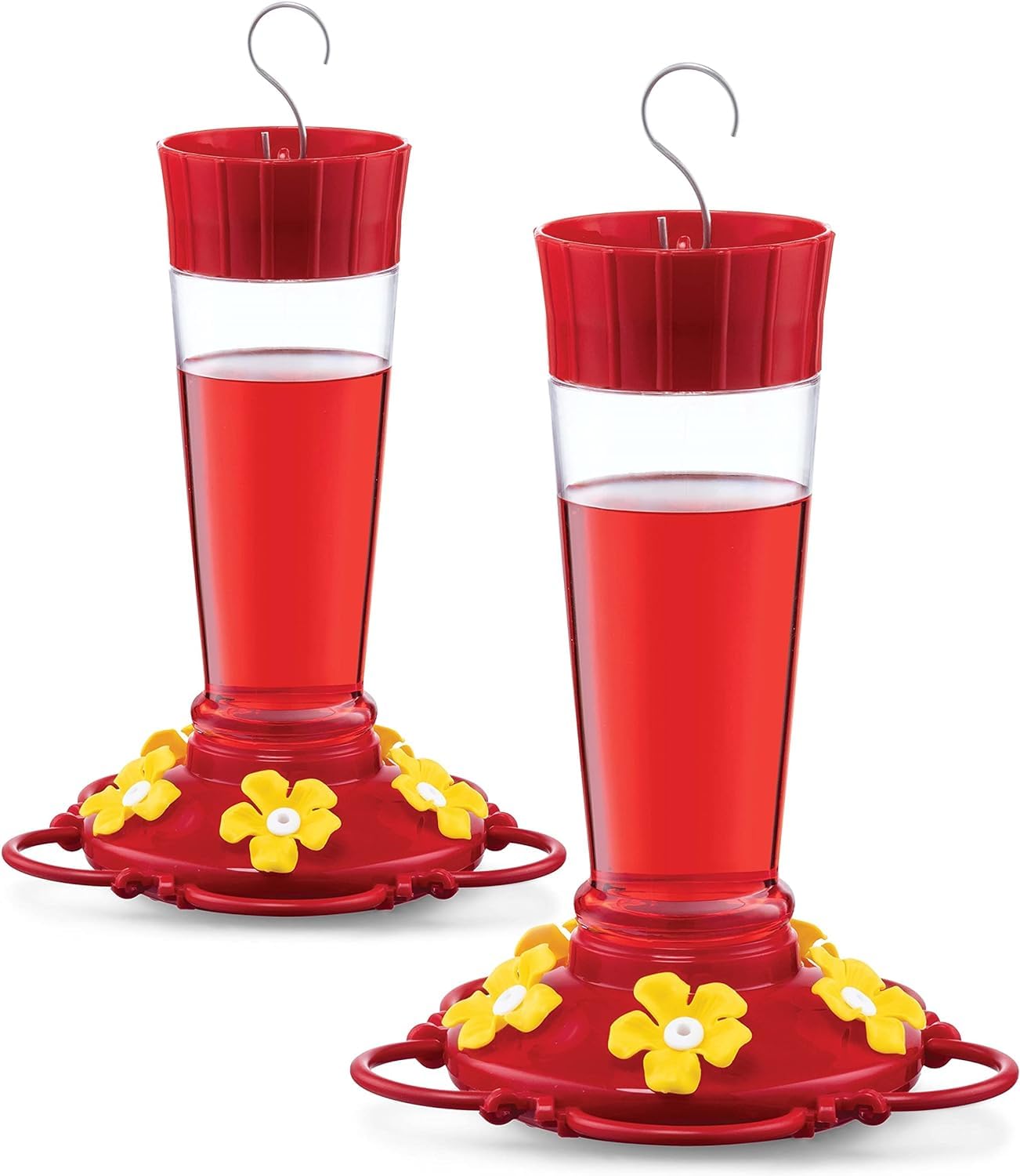 SEWANTA hummingbird feeder with 5-port circular perch attracts multiple hummingbirds