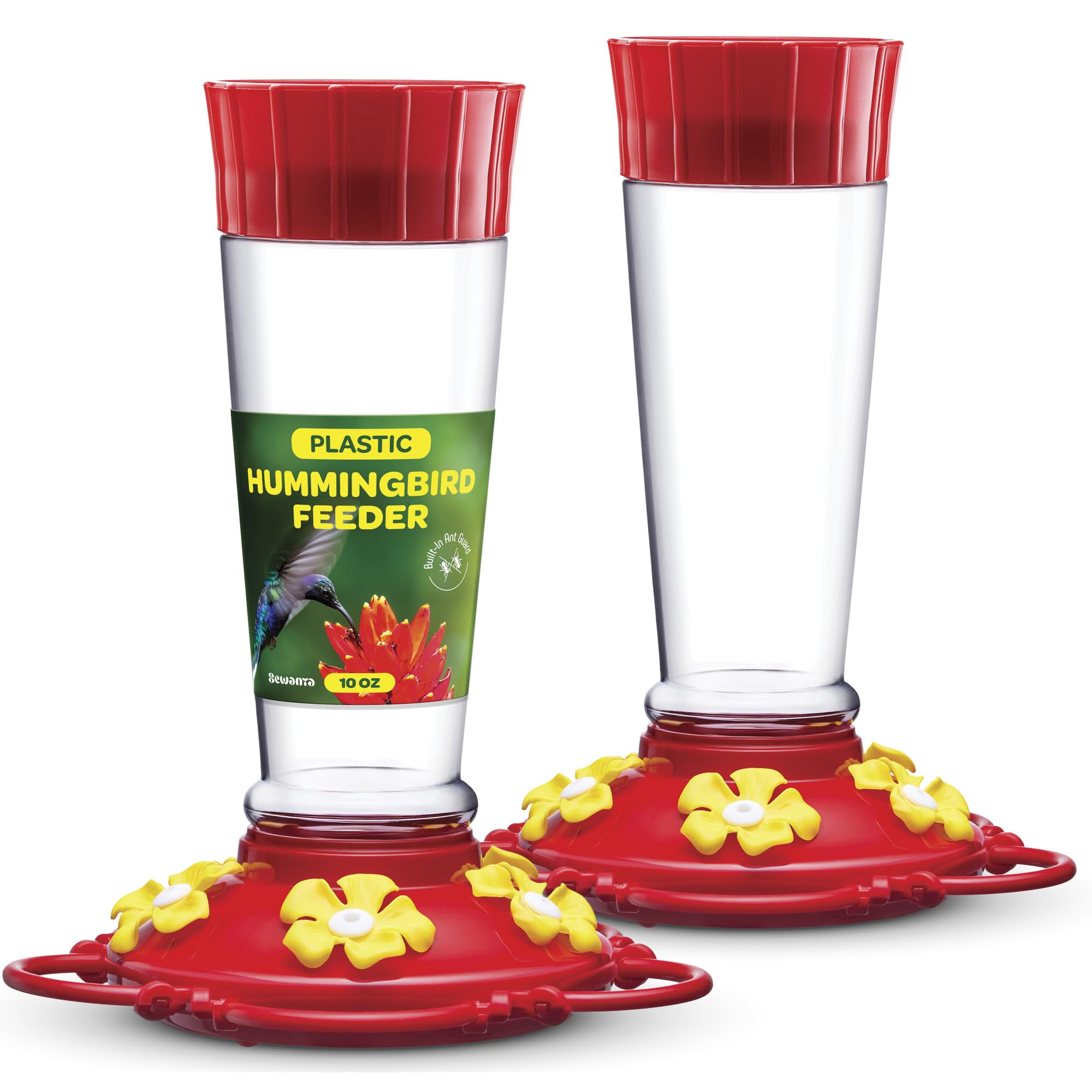 SEWANTA hummingbird feeder 10oz set 2 with compact nectar capacity for backyard birds
