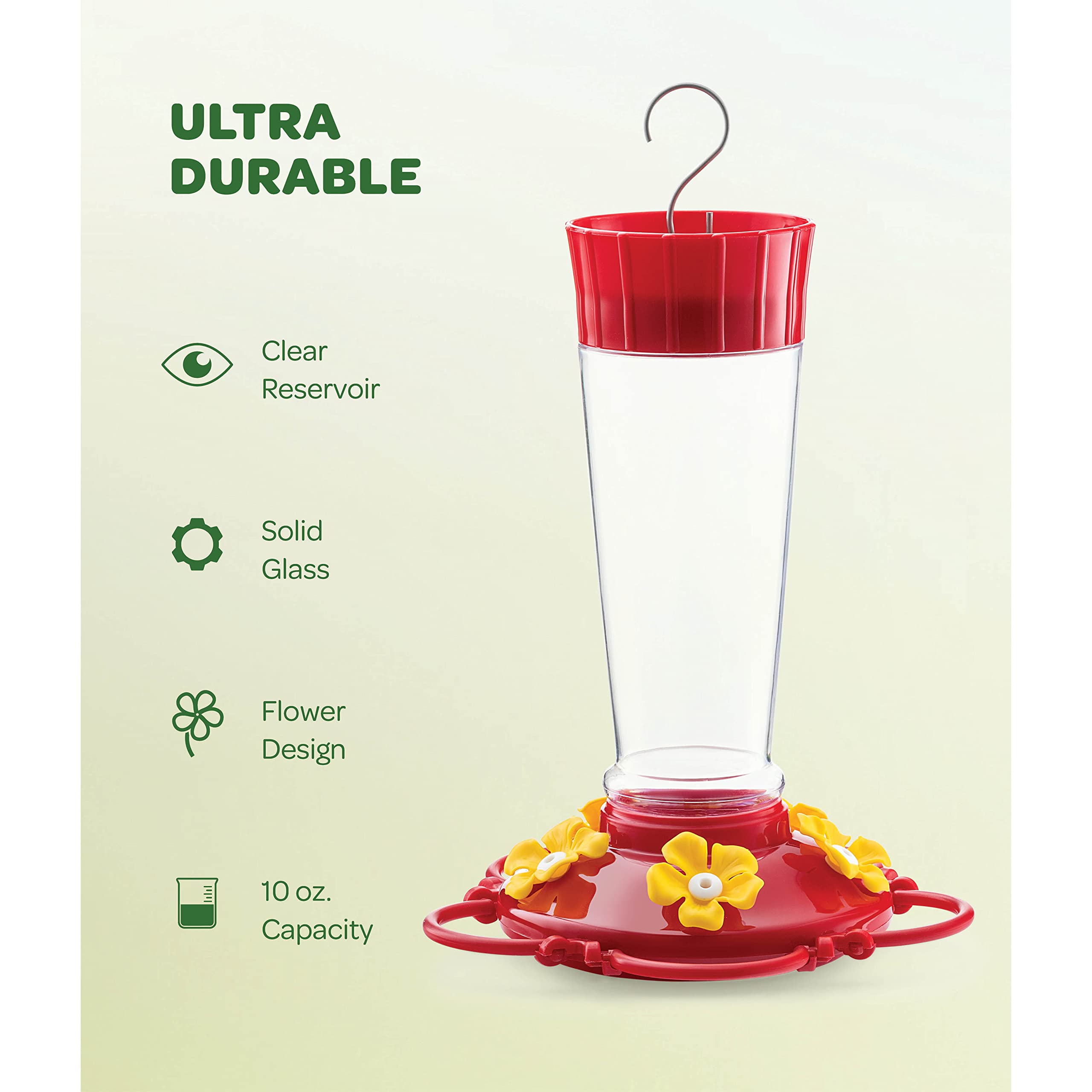 SEWANTA hummingbird feeder two-part base enables thorough cleaning