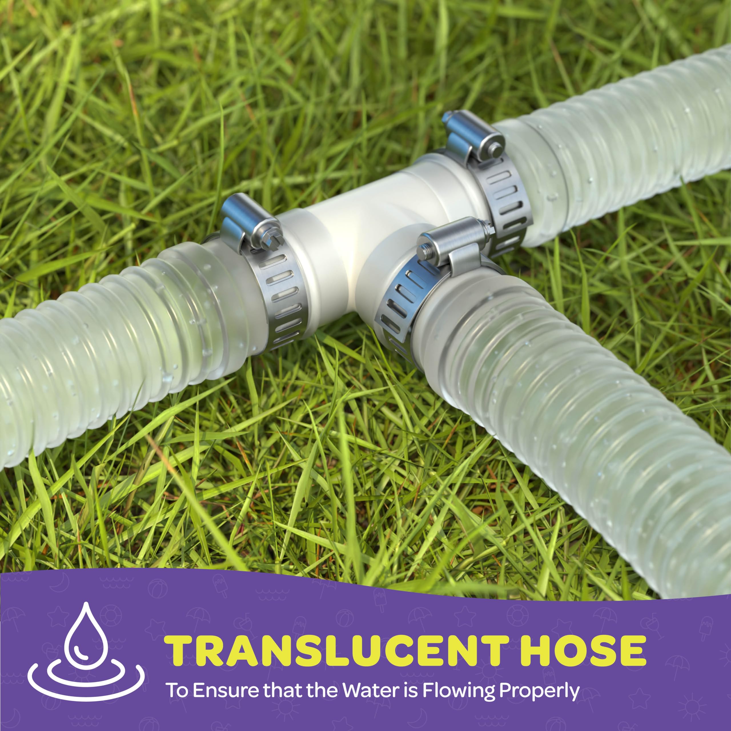 Leakproof connection helps prevent leaks during pool filtration.