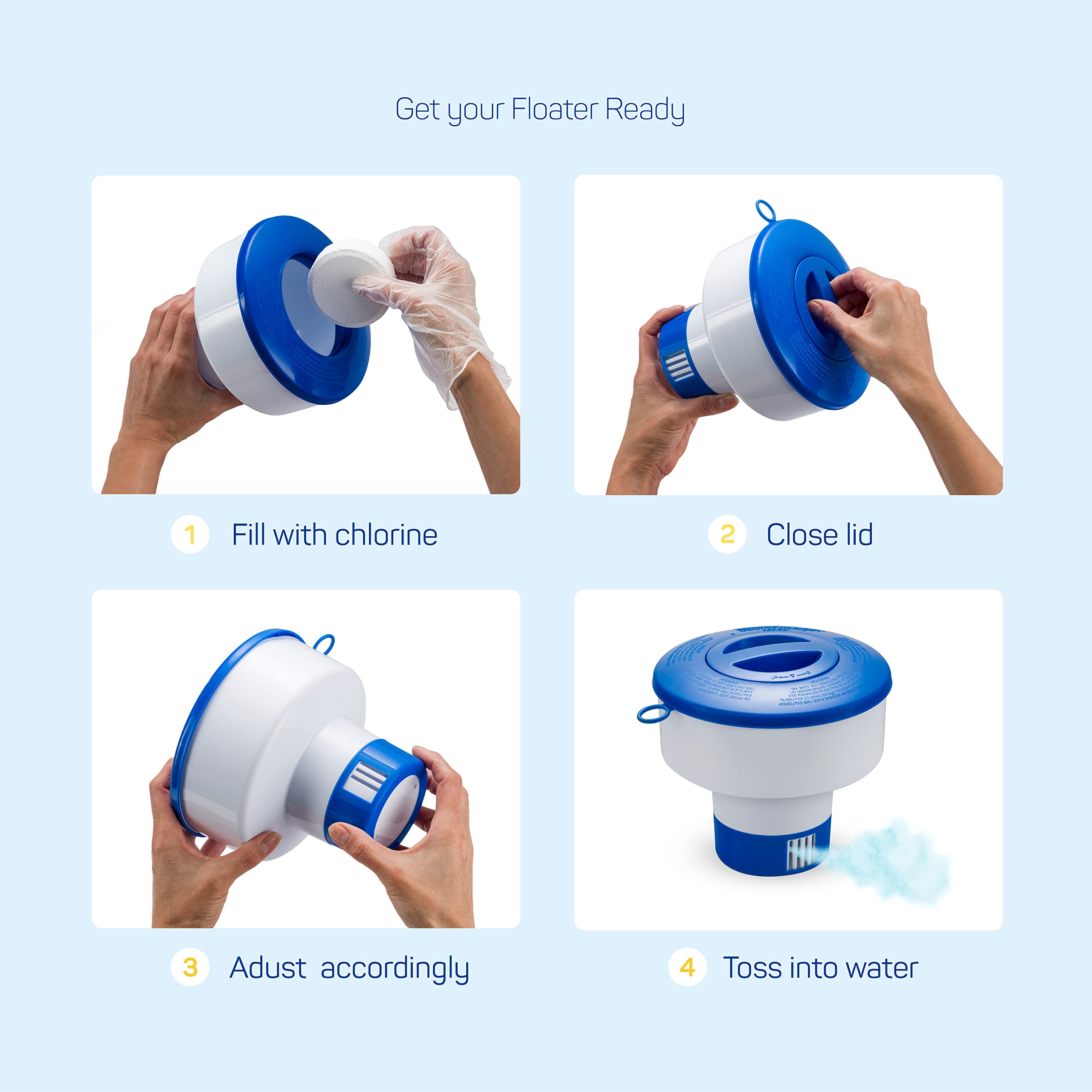 SEWANTA twist-lock cap prevents tablet spill for mess-free handling.
