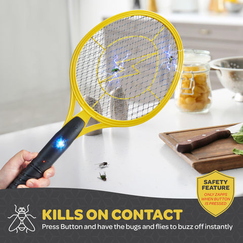 SEWANTA USB rechargeable fly swatter for cordless, ready-to-use zapping.