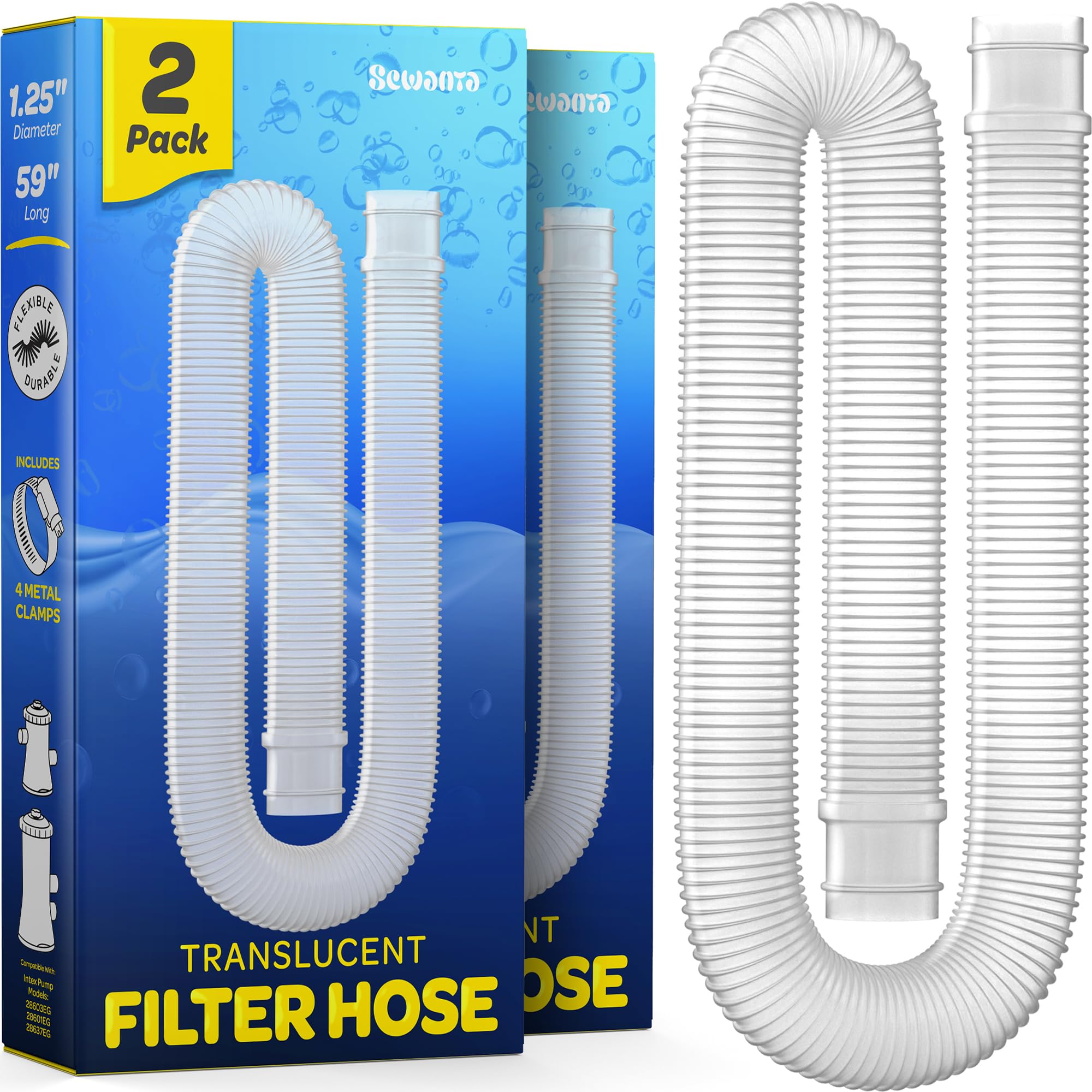 Visible flow check helps ensure smooth pool circulation.