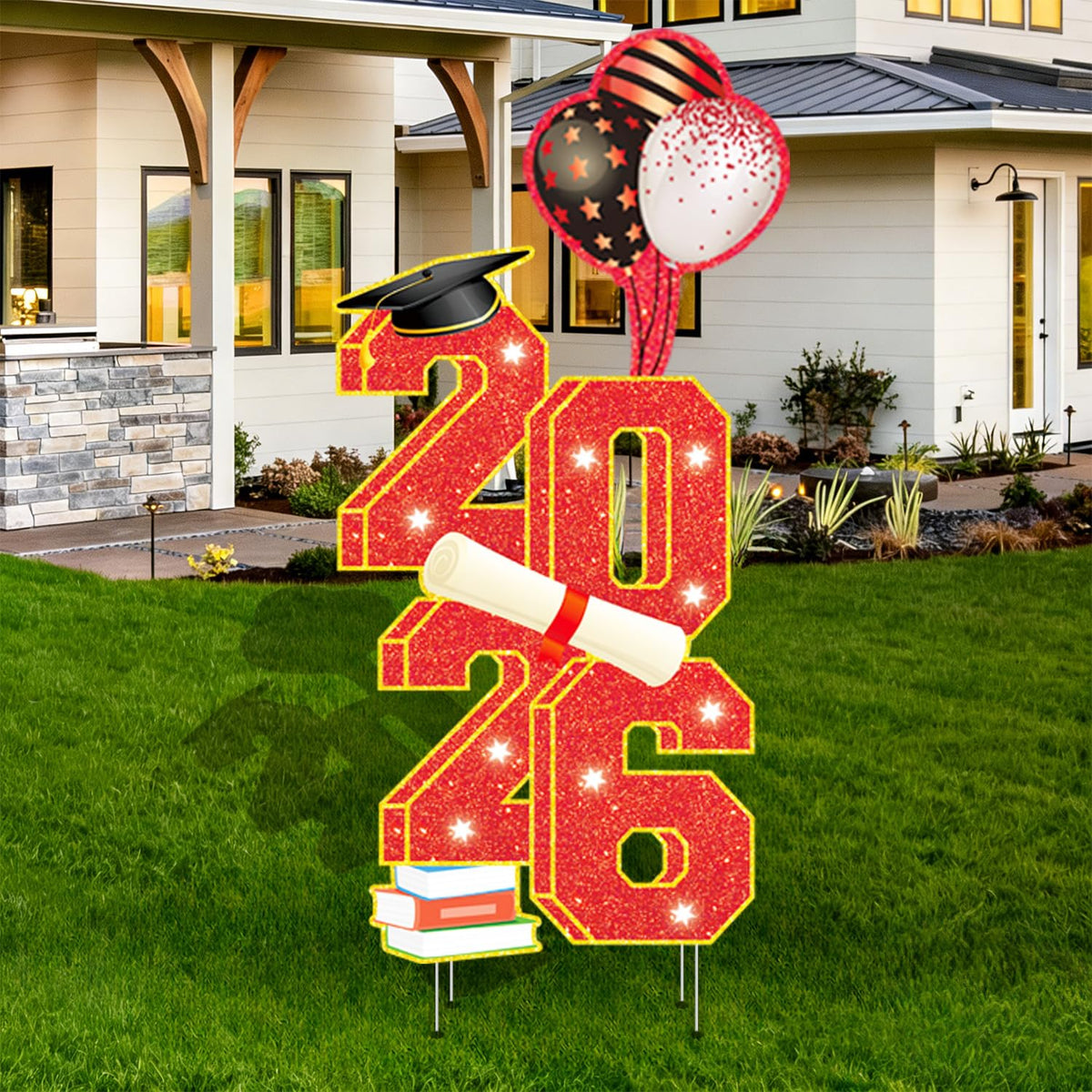 sewrung 2026 graduation yard sign 3.5ft height for bold outdoor display.