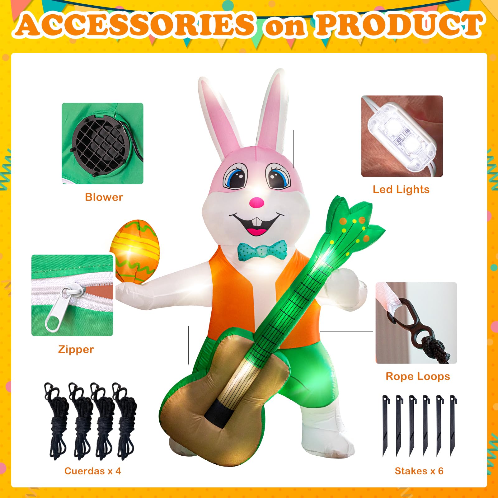 SeWRung ground stakes and ropes kit for secure outdoor installation