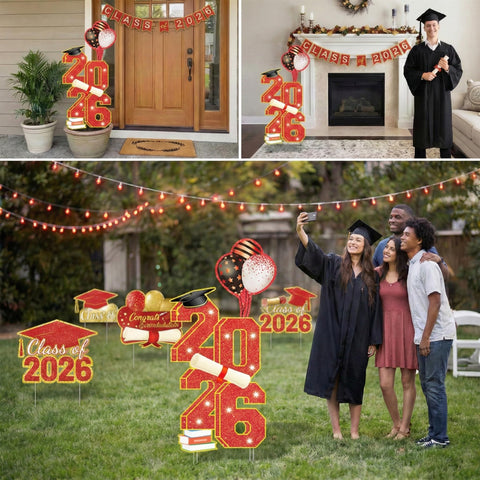 sewrung lawn display usable outdoors or indoors for celebrations.