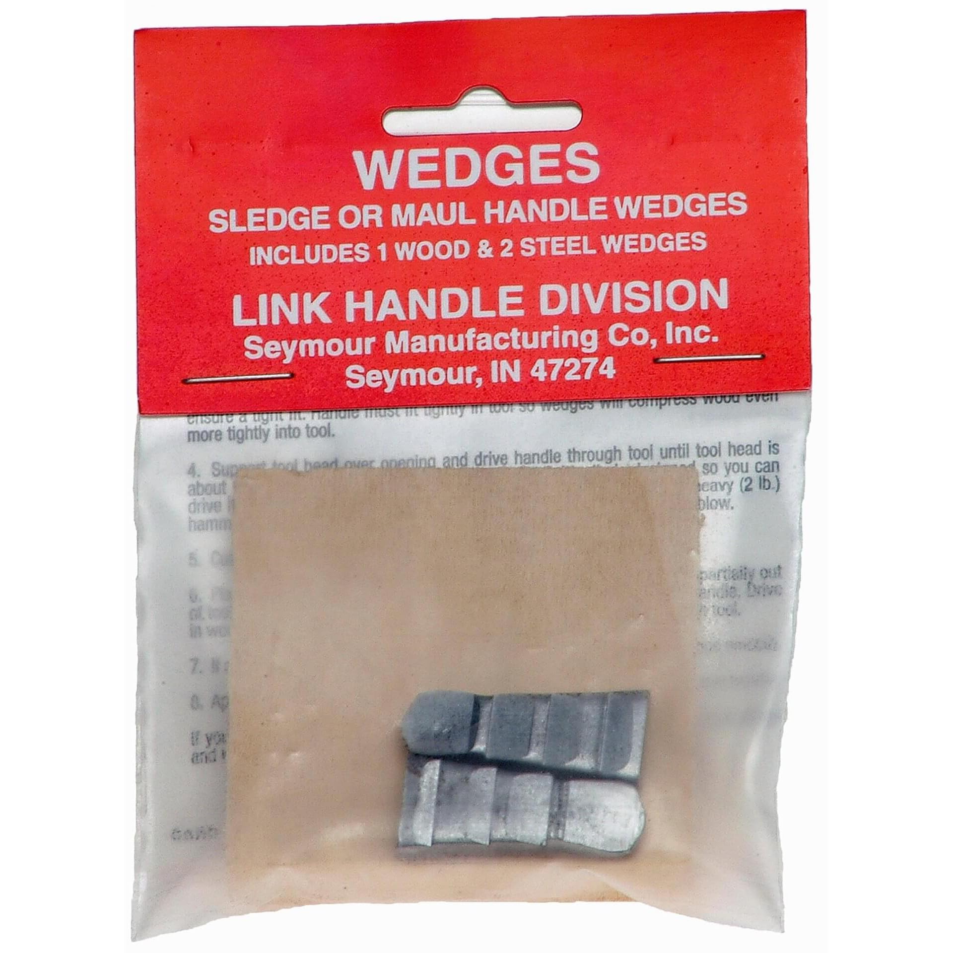 Seymour wood wedge for sledge hammer handles improves grip and ease of installation.