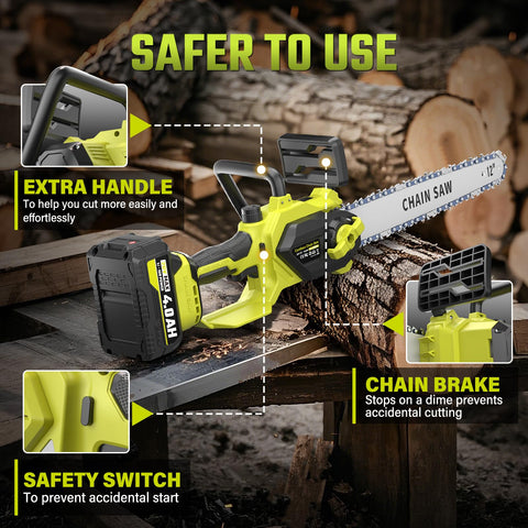 SEYVUM contents show two chains and twin batteries for versatility