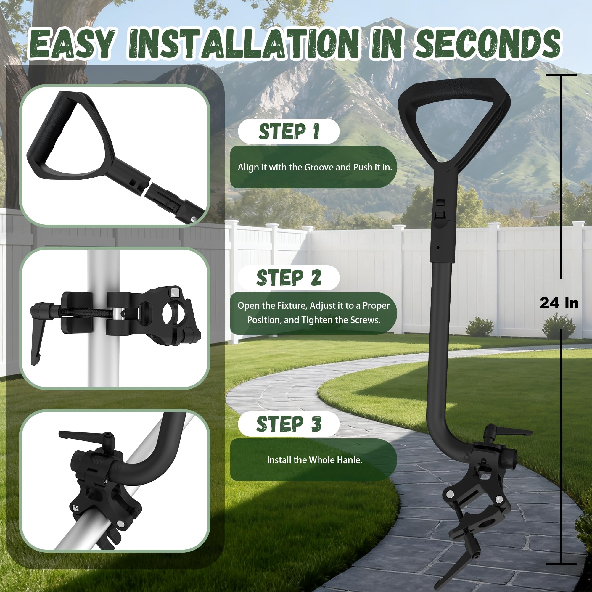 SFAED extend reach snow shovel handle for easier snow removal