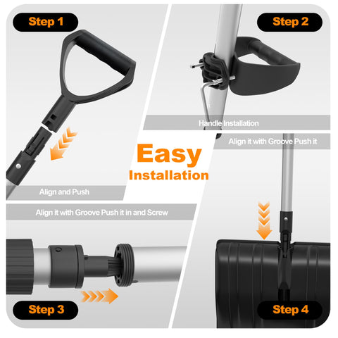 SFAED snow shovel in removable design for easy storage after storms