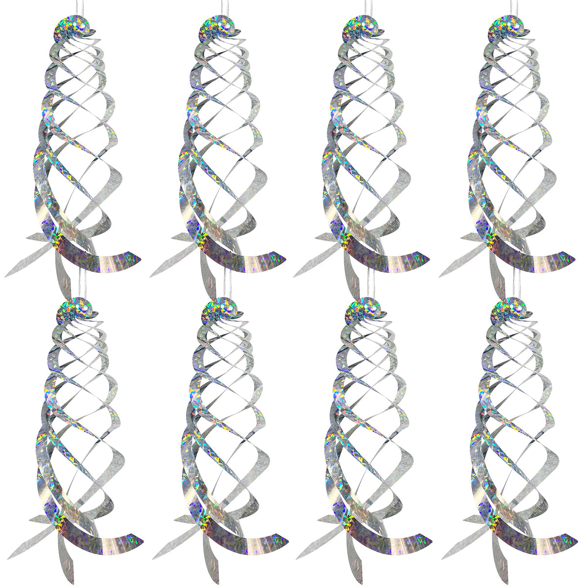 Sfcddtlg bird spiral hanging reflector deters birds near windows with wind motion.