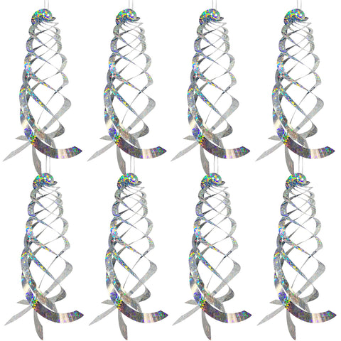 Sfcddtlg bird spiral hanging reflector deters birds near windows with wind motion.