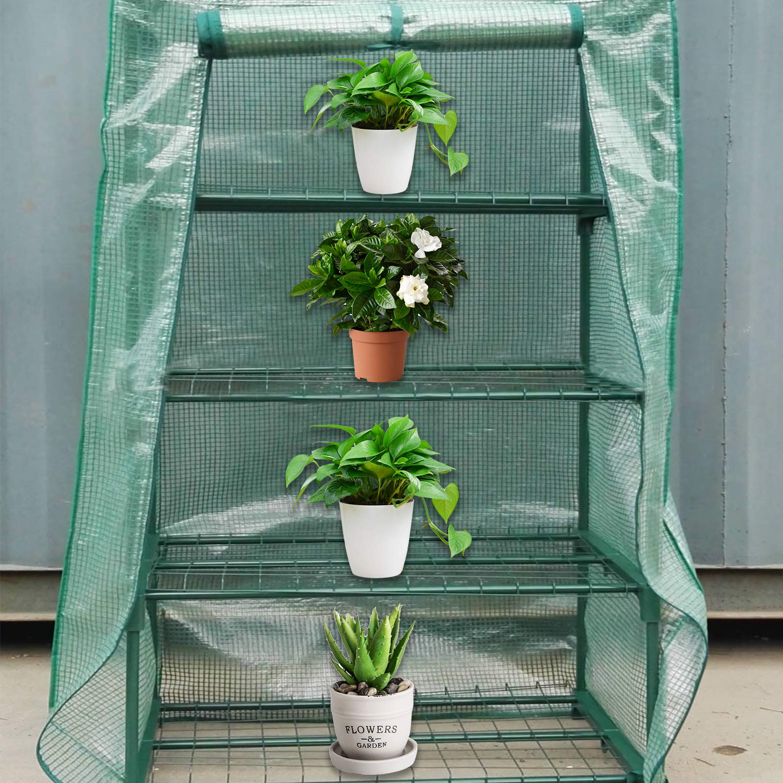 Sfcddtlg greenhouse cover folds neatly for compact storage