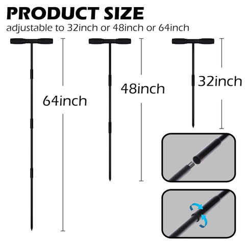 Sfcddtlg sharp iron probe tip penetrates soil effectively for reliable sampling