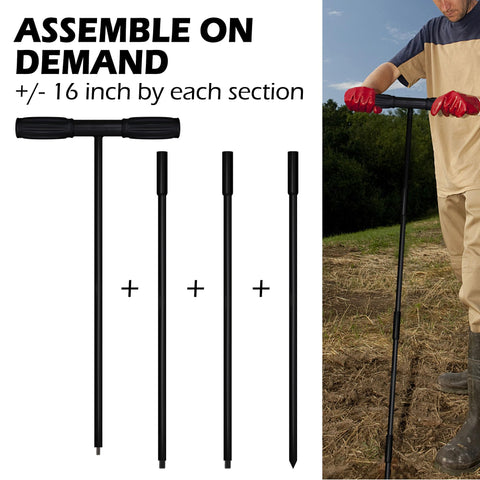 Sfcddtlg T-handle assembly with ergonomic grip for easier digging