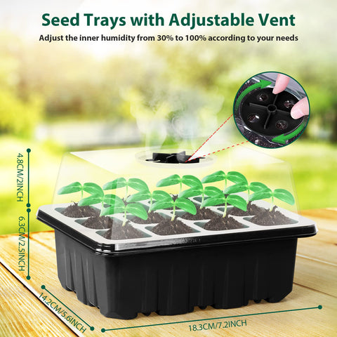 Sfee seedling tray transparent lid provides clear growth observation