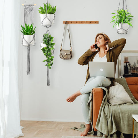 SFENNGPET boho rope hanger without beads designed for moisture durability