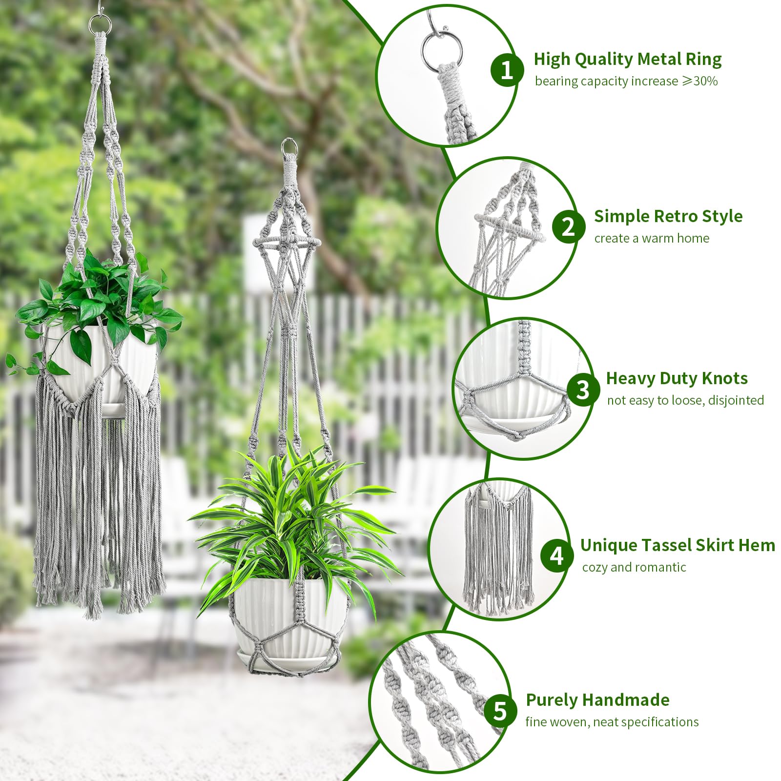 SFENNGPET hanging planter kit with ceiling hooks for quick setup