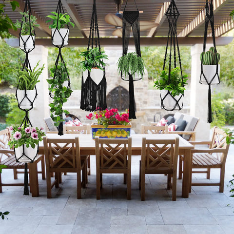 SFENNGPET macrame hanger no beads tassel style for moisture-free boho vibe
