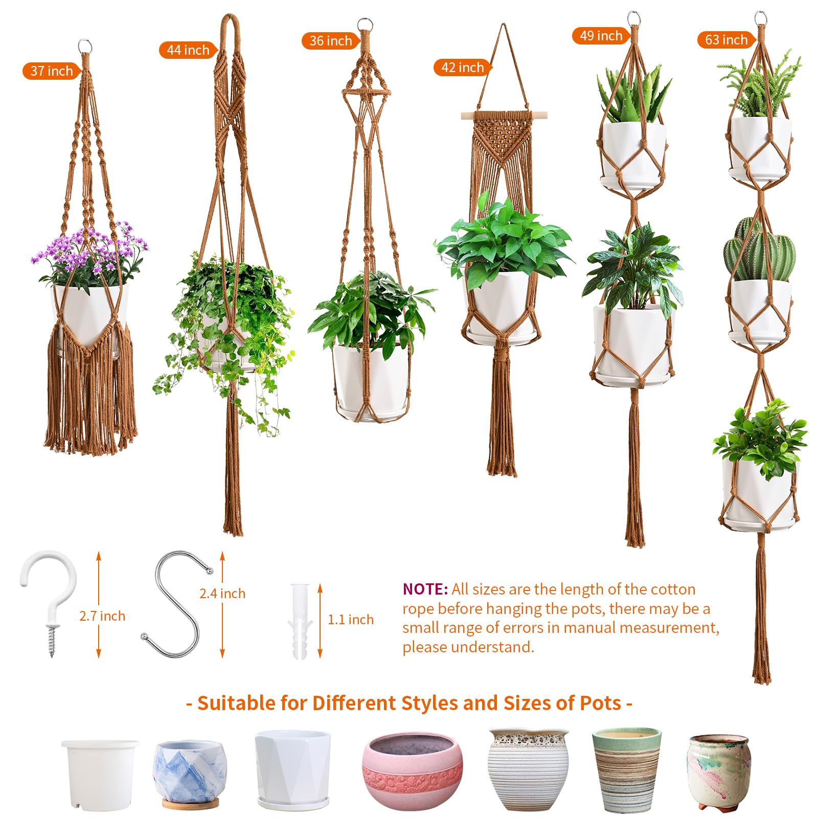 SFENNGPET Macrame Hangers boho decor display ideal as a plant lovers’ gift