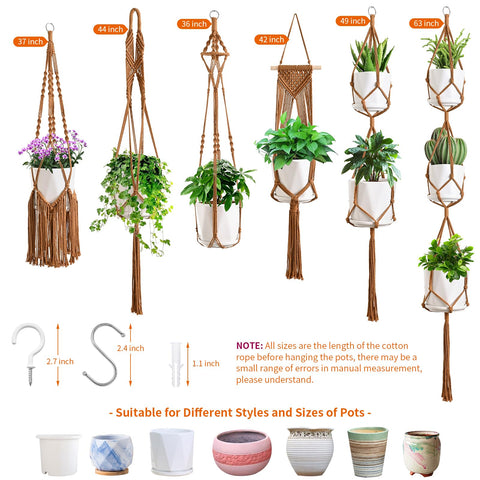 SFENNGPET Macrame Hangers boho decor display ideal as a plant lovers’ gift