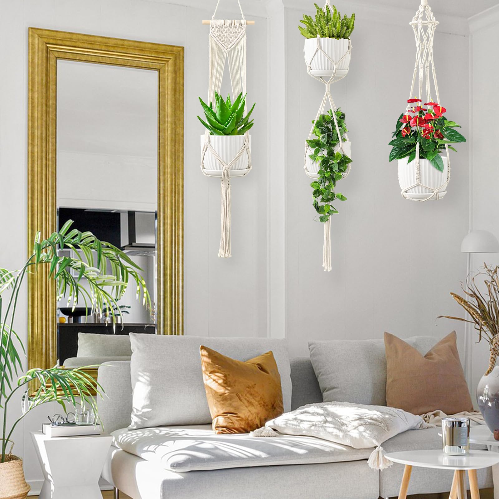 SFENNGPET hanger styles tassel and no-tassel options for boho decor.