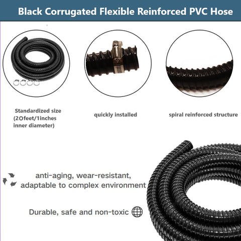 Stainless steel clamps securing SFHXL pond tubing for secure setup