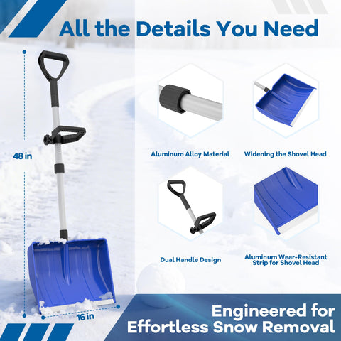 SFTPO shovel with extended poles for flexible use in various spaces.