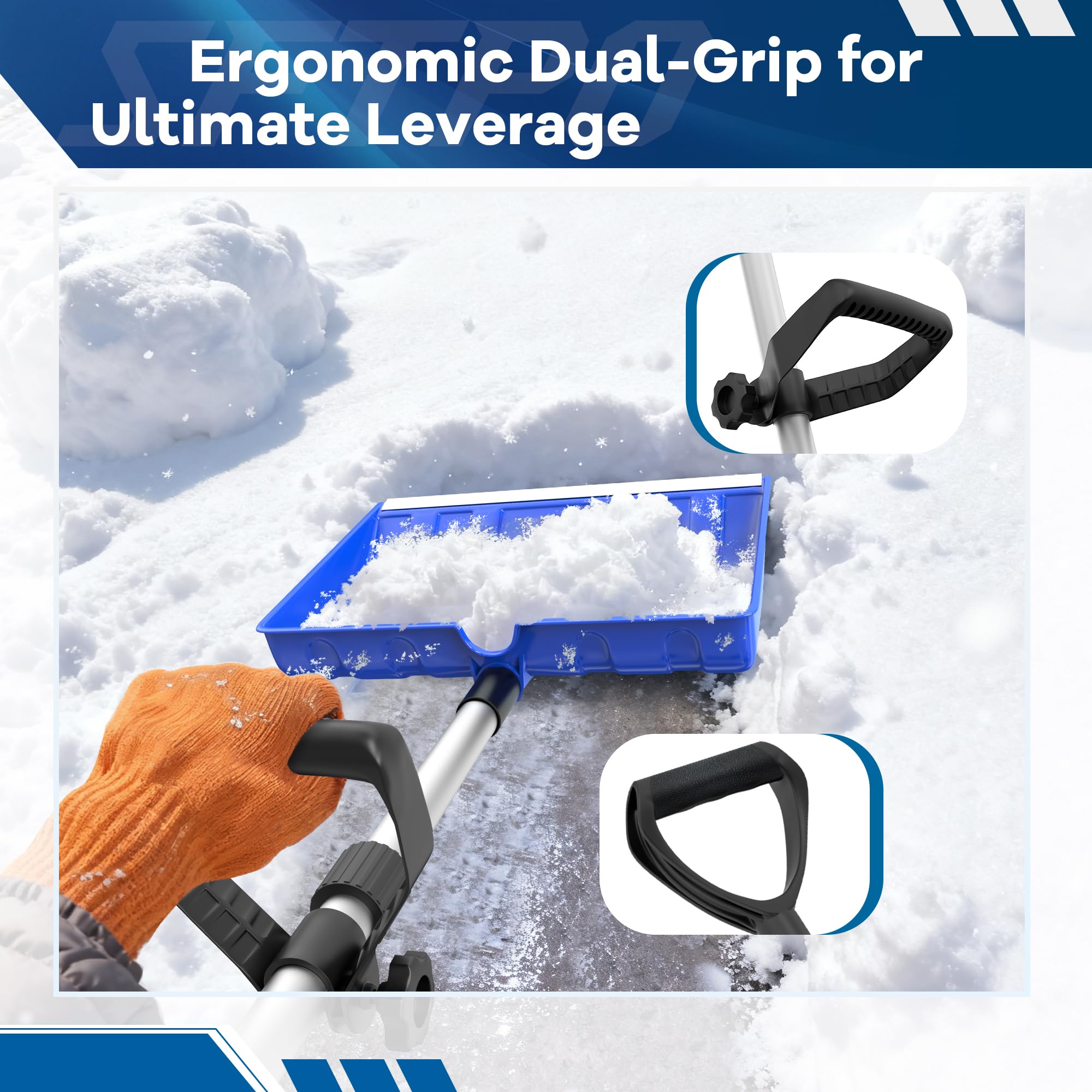 SFTPO lightweight yet durable shovel designed for heavy snow tasks.