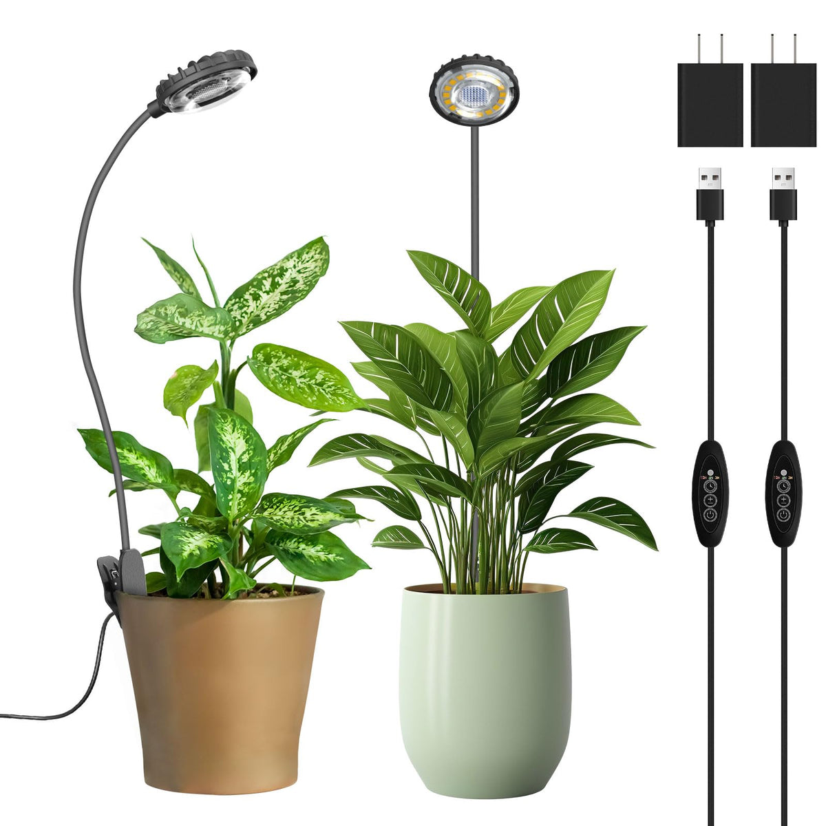 SGLEDs plant grow light clip-on with 4000K full spectrum for indoor plants