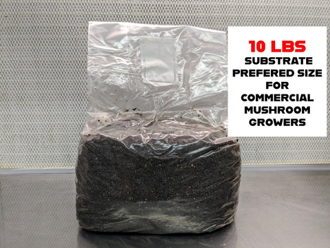 SGM LABS cow manure CVG substrate bag close-up showing rich nutrients.