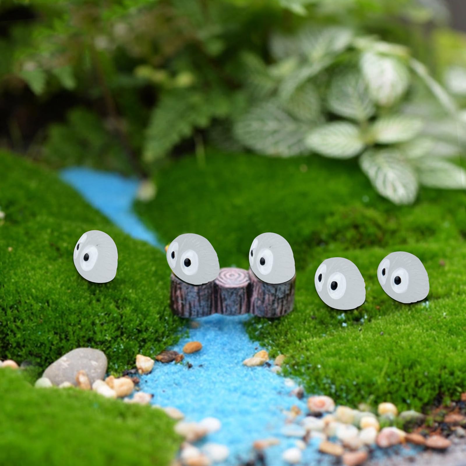 SGYTSQM White finish glow elves for dollhouse fairy garden setups.