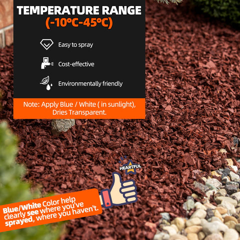 Shabebe Mulch Glue Erosion Protection reduces soil wash on uneven terrain.