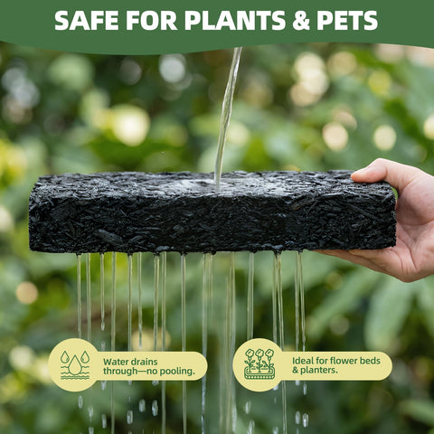 Shabebe Mulch Glue withstands rain and wind for outdoor paths