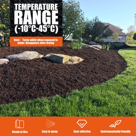 Shabebe Mulch Glue weather-resistant formula protects against rain and wind