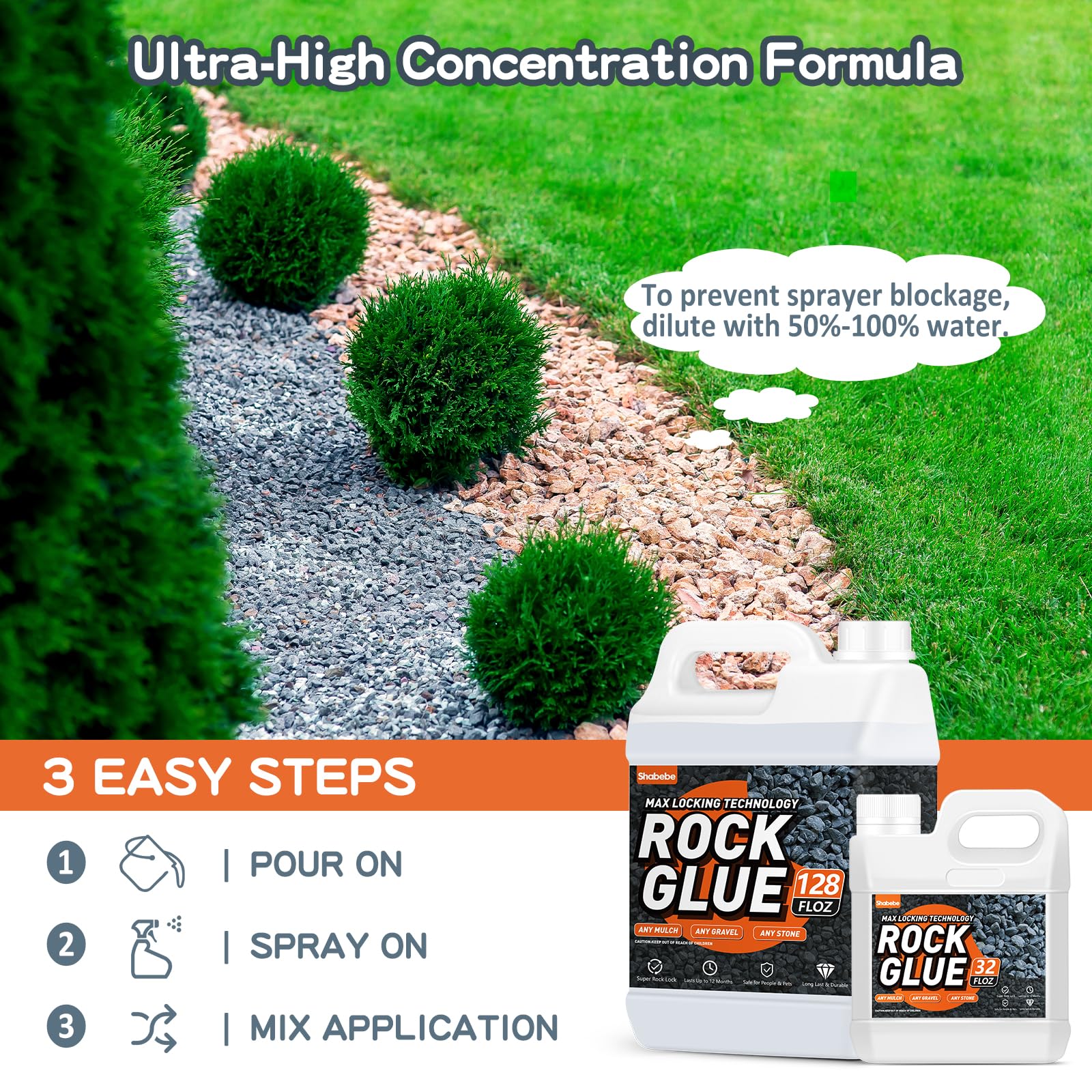 Shabebe Rock Glue dries transparent, preserving stone aesthetics and reducing visibility.